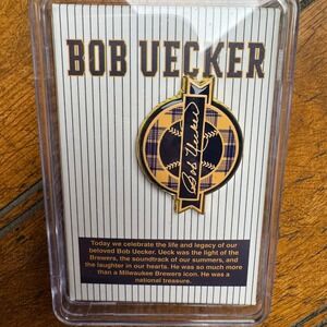 Milwaukee Brewers Bob Uecker Mr Baseball Signature Commemorative Enamel Pin Case